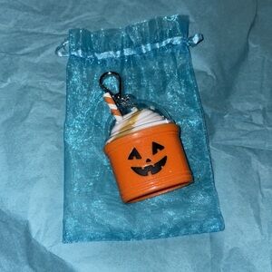 Bath Body: Orange Pumpkin Sanitizer Keychain
